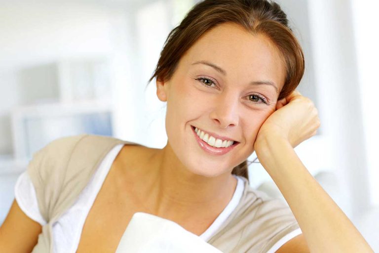 Old woman smiling